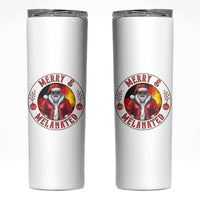 Black Santa Merry And Melanated Skinny Tumbler Christmas Holiday Gift - Wonder Print Shop