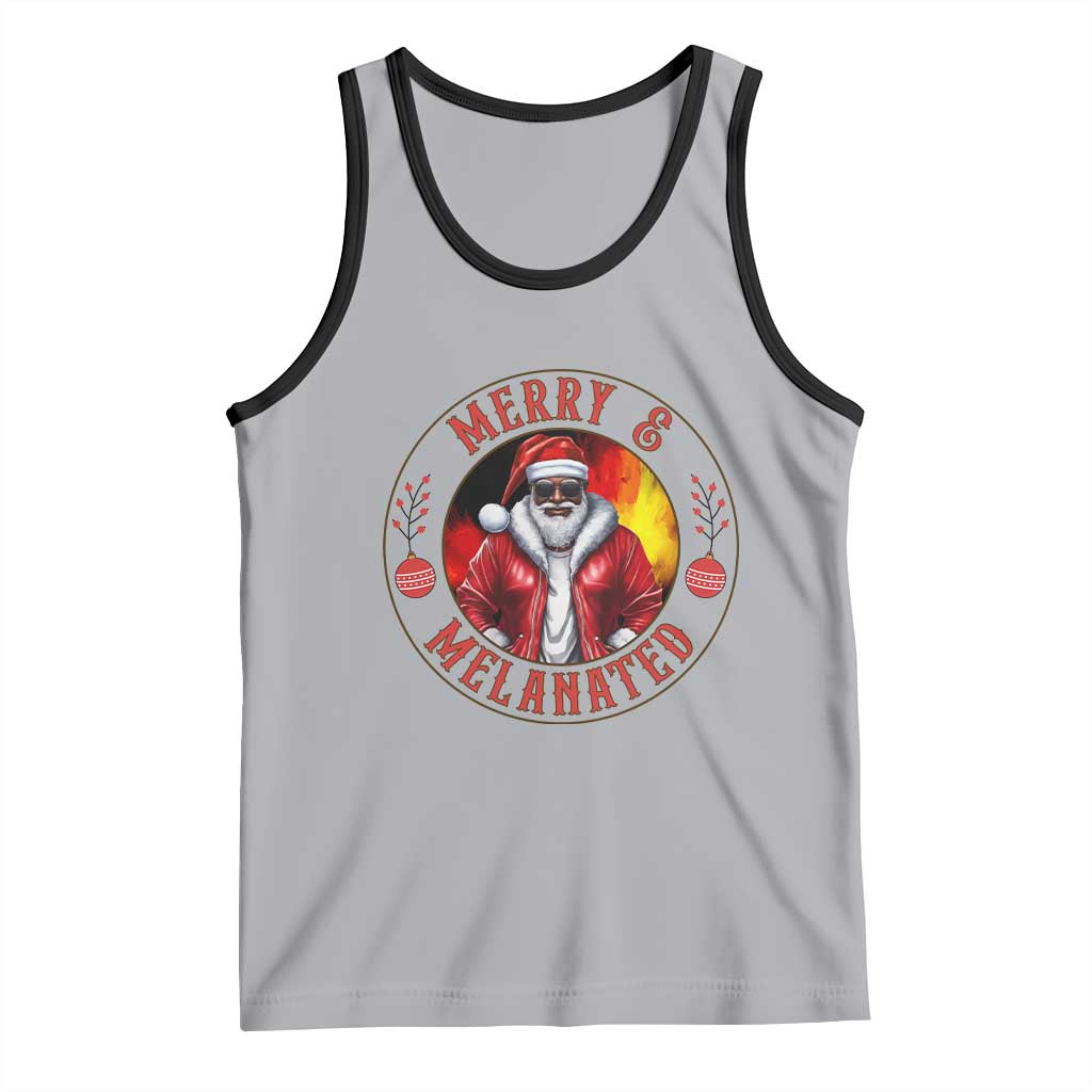 Black Santa Merry And Melanated Tank Top Christmas Holiday Gift - Wonder Print Shop