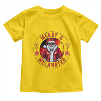 Black Santa Merry And Melanated Toddler T Shirt Christmas Holiday Gift - Wonder Print Shop