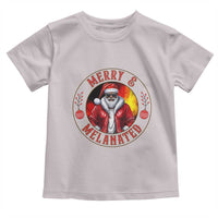 Black Santa Merry And Melanated Toddler T Shirt Christmas Holiday Gift - Wonder Print Shop