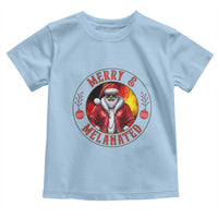 Black Santa Merry And Melanated Toddler T Shirt Christmas Holiday Gift - Wonder Print Shop