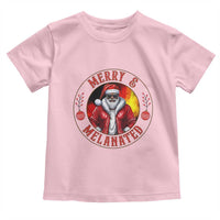 Black Santa Merry And Melanated Toddler T Shirt Christmas Holiday Gift - Wonder Print Shop