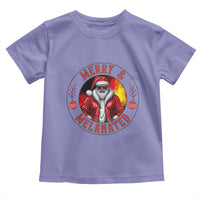 Black Santa Merry And Melanated Toddler T Shirt Christmas Holiday Gift - Wonder Print Shop