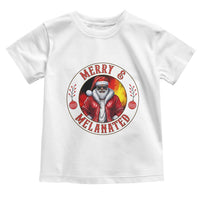 Black Santa Merry And Melanated Toddler T Shirt Christmas Holiday Gift - Wonder Print Shop
