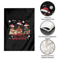 Melanin Christmas Garden Flag Merry And Melanated Holiday Gift For Girl - Wonder Print Shop
