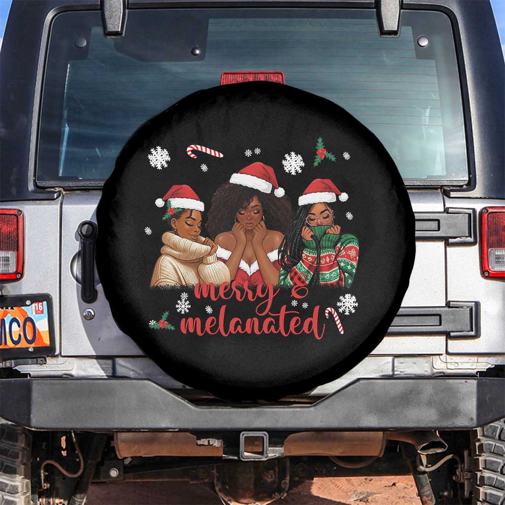 Melanin Christmas Spare Tire Cover Merry And Melanated Holiday Gift For Girl - Wonder Print Shop