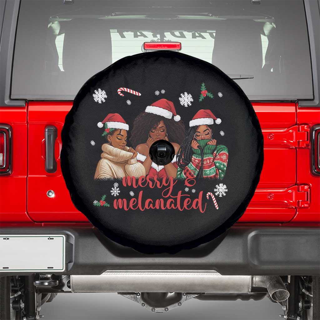 Melanin Christmas Spare Tire Cover Merry And Melanated Holiday Gift For Girl - Wonder Print Shop