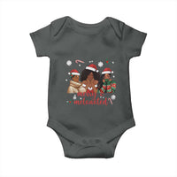 Melanin Christmas Baby Onesie Merry And Melanated Holiday Gift For Girl - Wonder Print Shop
