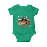 Melanin Christmas Baby Onesie Merry And Melanated Holiday Gift For Girl - Wonder Print Shop