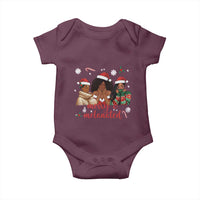 Melanin Christmas Baby Onesie Merry And Melanated Holiday Gift For Girl - Wonder Print Shop