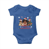 Melanin Christmas Baby Onesie Merry And Melanated Holiday Gift For Girl - Wonder Print Shop