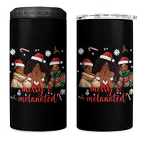Melanin Christmas 4 in 1 Can Cooler Tumbler Merry And Melanated Holiday Gift For Girl - Wonder Print Shop