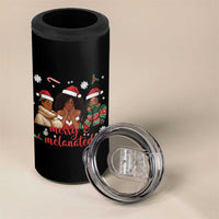 Melanin Christmas 4 in 1 Can Cooler Tumbler Merry And Melanated Holiday Gift For Girl - Wonder Print Shop