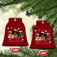 Melanin Christmas Ceramic Ornament Merry And Melanated Holiday Gift For Girl - Wonder Print Shop