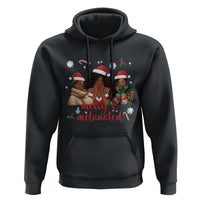 Melanin Christmas Hoodie Merry And Melanated Holiday Gift For Girl - Wonder Print Shop