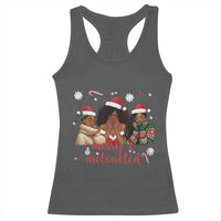 Melanin Christmas Racerback Tank Top Merry And Melanated Holiday Gift For Girl - Wonder Print Shop