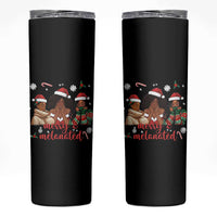Melanin Christmas Skinny Tumbler Merry And Melanated Holiday Gift For Girl - Wonder Print Shop