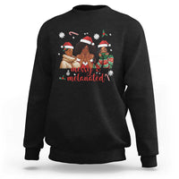 Melanin Christmas Sweatshirt Merry And Melanated Holiday Gift For Girl - Wonder Print Shop