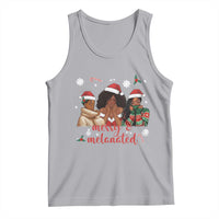 Melanin Christmas Tank Top Merry And Melanated Holiday Gift For Girl - Wonder Print Shop