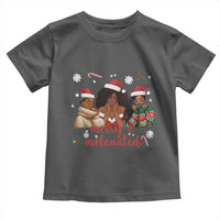 Melanin Christmas Toddler T Shirt Merry And Melanated Holiday Gift For Girl - Wonder Print Shop
