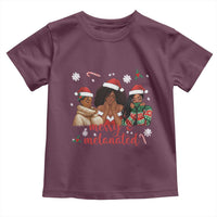 Melanin Christmas Toddler T Shirt Merry And Melanated Holiday Gift For Girl - Wonder Print Shop