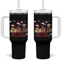 Melanin Christmas Tumbler With Handle Merry And Melanated Holiday Gift For Girl - Wonder Print Shop