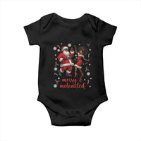 African American Christmas Baby Onesie Funny Dancing Black Santa And Mrs Claus Merry And Melanated - Wonder Print Shop