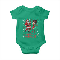 African American Christmas Baby Onesie Funny Dancing Black Santa And Mrs Claus Merry And Melanated - Wonder Print Shop