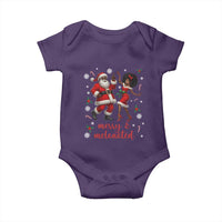 African American Christmas Baby Onesie Funny Dancing Black Santa And Mrs Claus Merry And Melanated - Wonder Print Shop
