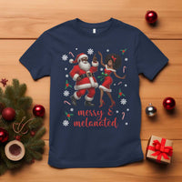 African American Christmas T Shirt Funny Dancing Black Santa And Mrs Claus Merry And Melanated - Wonder Print Shop