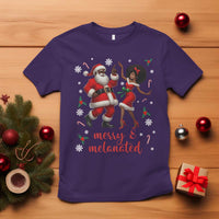 African American Christmas T Shirt Funny Dancing Black Santa And Mrs Claus Merry And Melanated - Wonder Print Shop