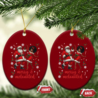 African American Christmas Ceramic Ornament Funny Dancing Black Santa And Mrs Claus Merry And Melanated - Wonder Print Shop