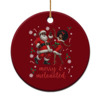 African American Christmas Ceramic Ornament Funny Dancing Black Santa And Mrs Claus Merry And Melanated - Wonder Print Shop