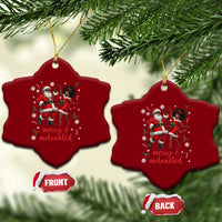 African American Christmas Ceramic Ornament Funny Dancing Black Santa And Mrs Claus Merry And Melanated - Wonder Print Shop