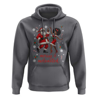 African American Christmas Hoodie Funny Dancing Black Santa And Mrs Claus Merry And Melanated - Wonder Print Shop