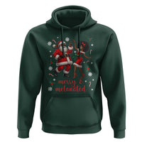 African American Christmas Hoodie Funny Dancing Black Santa And Mrs Claus Merry And Melanated - Wonder Print Shop