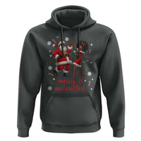 African American Christmas Hoodie Funny Dancing Black Santa And Mrs Claus Merry And Melanated - Wonder Print Shop