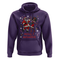 African American Christmas Hoodie Funny Dancing Black Santa And Mrs Claus Merry And Melanated - Wonder Print Shop