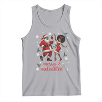African American Christmas Tank Top Funny Dancing Black Santa And Mrs Claus Merry And Melanated - Wonder Print Shop