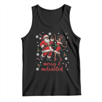 African American Christmas Tank Top Funny Dancing Black Santa And Mrs Claus Merry And Melanated - Wonder Print Shop