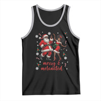 African American Christmas Tank Top Funny Dancing Black Santa And Mrs Claus Merry And Melanated - Wonder Print Shop