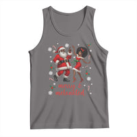 African American Christmas Tank Top Funny Dancing Black Santa And Mrs Claus Merry And Melanated - Wonder Print Shop