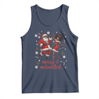 African American Christmas Tank Top Funny Dancing Black Santa And Mrs Claus Merry And Melanated - Wonder Print Shop