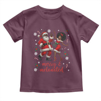 African American Christmas Toddler T Shirt Funny Dancing Black Santa And Mrs Claus Merry And Melanated - Wonder Print Shop