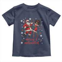 African American Christmas Toddler T Shirt Funny Dancing Black Santa And Mrs Claus Merry And Melanated - Wonder Print Shop