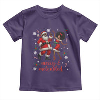 African American Christmas Toddler T Shirt Funny Dancing Black Santa And Mrs Claus Merry And Melanated - Wonder Print Shop