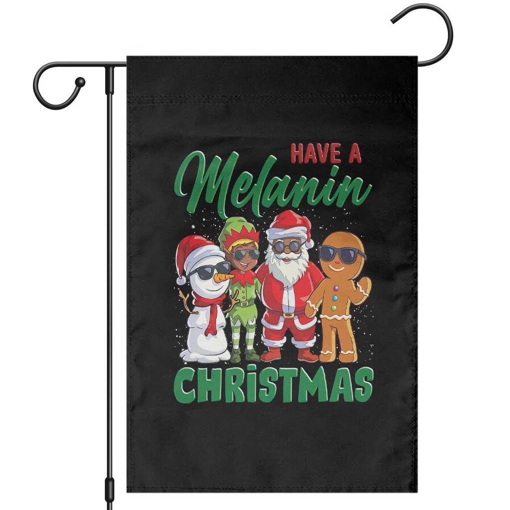 Have A Melanin Christmas Garden Flag Black Family African American Xmas Gift - Wonder Print Shop