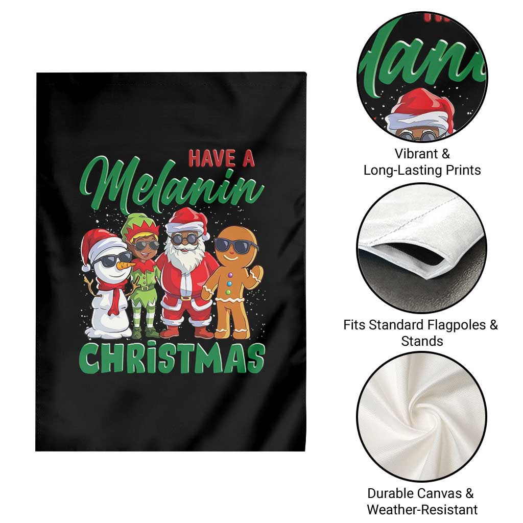 Have A Melanin Christmas Garden Flag Black Family African American Xmas Gift - Wonder Print Shop