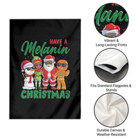 Have A Melanin Christmas Garden Flag Black Family African American Xmas Gift - Wonder Print Shop