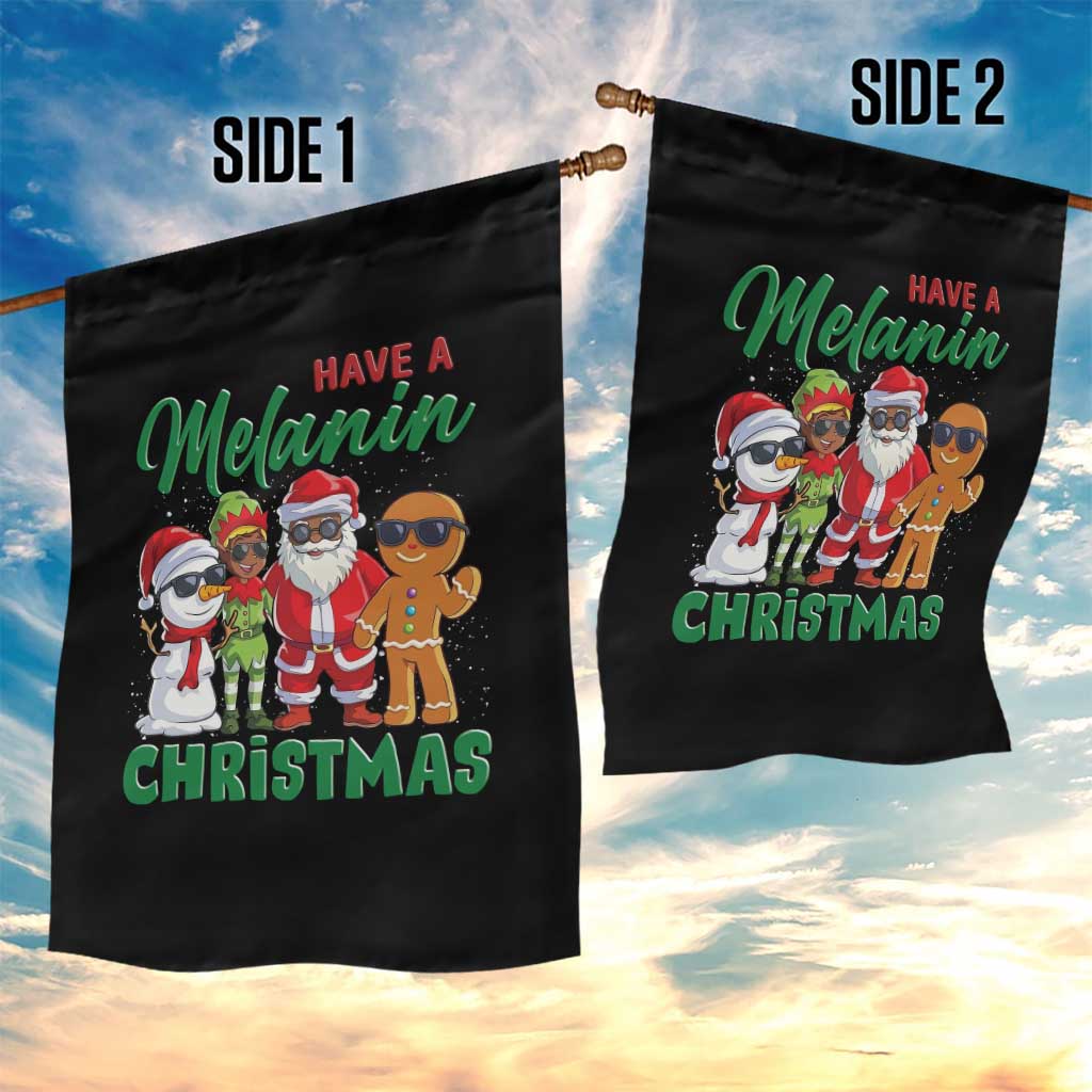 Have A Melanin Christmas Garden Flag Black Family African American Xmas Gift - Wonder Print Shop